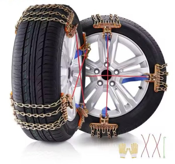 Tire Snow Chains - No Jack Required