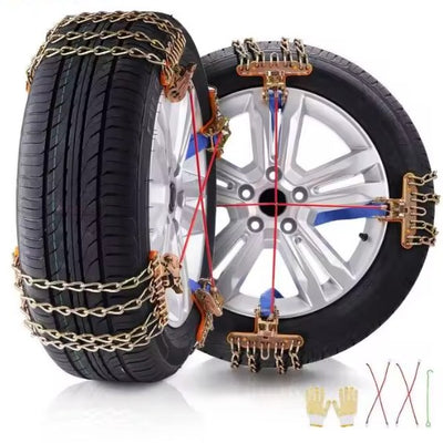 Tire Snow Chains - No Jack Required