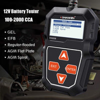 KONNWEI KW208 12V Car Battery Tester, 100-2000 CCA Load Tester for Truck/Marine/Motorcycle/SUV/Boat