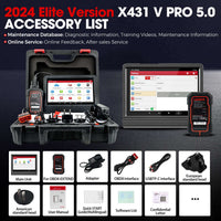 LAUNCH X431 PRO V5.0 2024 Full System Diagnostic Tool with CANFD&FCA ECU Coding Active Test with 37+ Resets