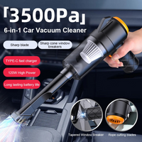 3500Pa Suction Power 6-in-1 Car Vacuum Cleaner