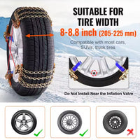 Tire Snow Chains - No Jack Required