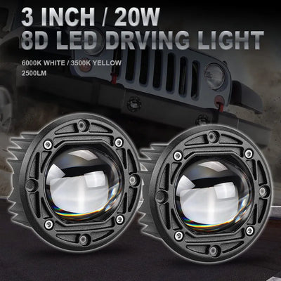 3 inch 20W 8D LED Driving Lights