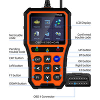 {New Release}Rilboxx YM529  Handheld & Bluetooth OBD2 Diagnostic Tool Car Check Engine Code Reader with Battery Check