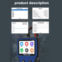 Rilboxx V311B 12V Battery Load Tester 100-2000 CCA Auto Battery Tester With Print Function