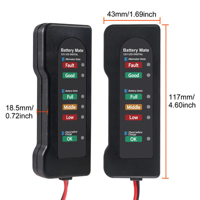 12V LED Digital Battery Tester