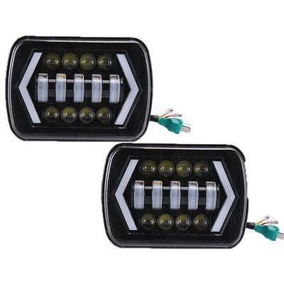 HD switchable beam LED headlights
