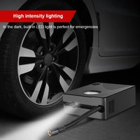 Portable Car Tire Inflator with Analog Pressure Gauge