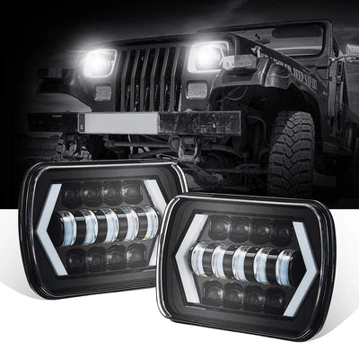 HD switchable beam LED headlights