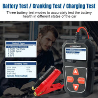 KONNWEI KW208 12V Car Battery Tester, 100-2000 CCA Load Tester for Truck/Marine/Motorcycle/SUV/Boat